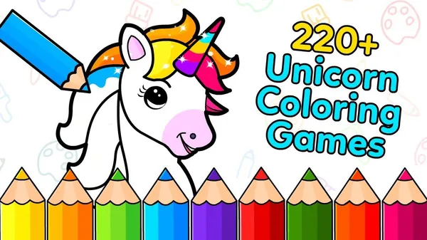 game tô màu - Unicorn Coloring Book Glitter